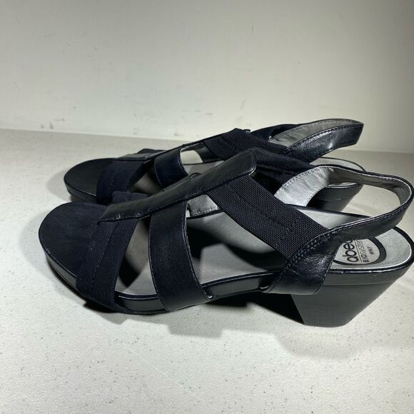Abeo B.I.O. System Womens Ruth Sandals Black Block Heel Leather Strappy Size 7 - Picture 4 of 7